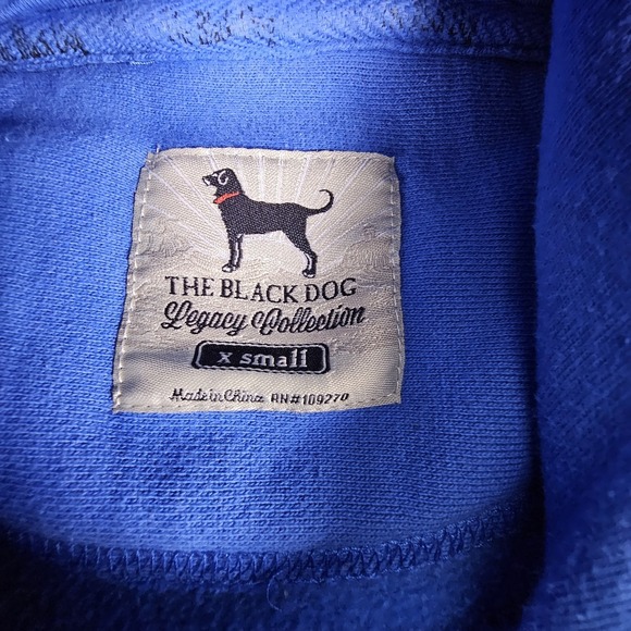 The Black Dog Hoodie Mens XS Blue Legacy Collection Dog Graphic Pullover Sweater - Picture 5 of 10